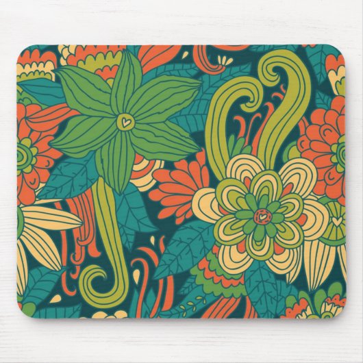 Sommerblumenmuster Mousepad (Vorne)