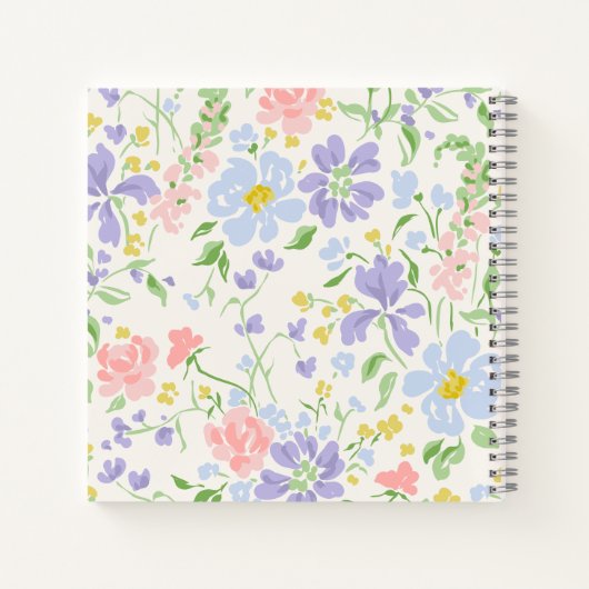 Sommerblumenmuster Notizblock (Rückseite)