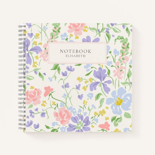 Sommerblumenmuster Notizblock (Vorderseite)