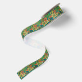 Sommerblumenmuster Satinband (Rückseite)