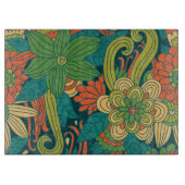 Sommerblumenmuster Schneidebrett (Vorderseite)