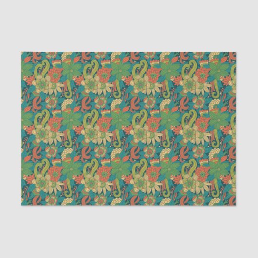 Sommerblumenmuster Seidenpapier (Vorderseite)