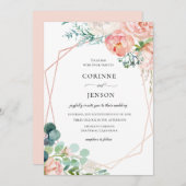 Sommerblumenrahmen Einladung (Vorne/Hinten)