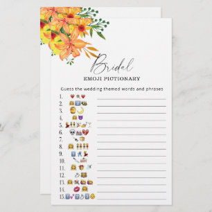 Sommerblumenspiel Emoji-Brautparty