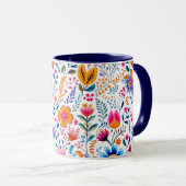 Sommerblüten 15 oz tasse (VorderseiteRechts)