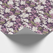 Sommerblüten auf Lila Geschenkpapier (Ecke)