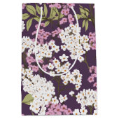 Sommerblüten auf Lila Mittlere Geschenktüte (Vorderseite)