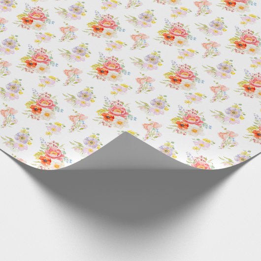 Sommerblüten Blume Muster Geschenkpapier (Ecke)