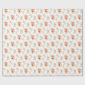 Sommerblüten Blumenmuster Geschenkpapier (Flach)