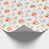 Sommerblüten Blumenmuster Geschenkpapier (Ecke)