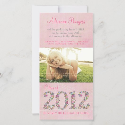 Sommerblüten der Fotokarte 2012 Ankündigung (Vorderseite)