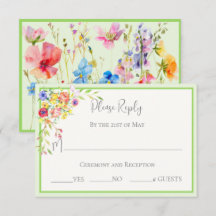 Sommerblüten Florale Hochzeits-RSVP-Karte