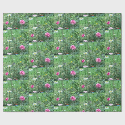 Sommerblüten Geschenkpapier (Flach)