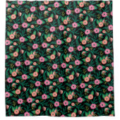 Sommerblüten hellen tropischen Flora Duschvorhang (Vorderseite)