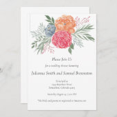 Sommerblüten Moderne Blumeneinladung Einladung (Vorne/Hinten)