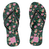 Sommerblüten rosa Blütenmonogramm Badesandalen (Fußbett)