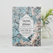 Sommerblüten Rose Hochzeit im Herbst Einladung (Stehend Vorderseite)