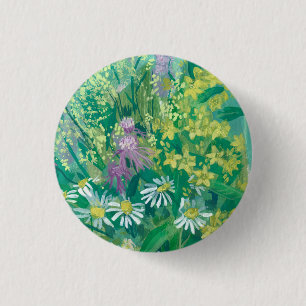 Sommerblüten Wildblumen Wiesenblumen Blumen Floral Button