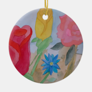 Sommerblütengarten Keramik Ornament