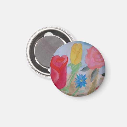 Sommerblütengarten Magnet (Vorderseite/Rückseite)