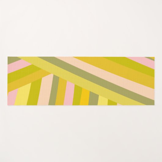 Sommerbraune Pastellfarben Rosa, grüne geometrisch Yogamatte (Vorderseite (Horizontal))