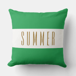 SOMMERBright Yellow Green Weiße Streifen Kissen