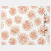 Sommerbrise Grapefruit   Fleecedecke (Vorderseite (Horizontal))