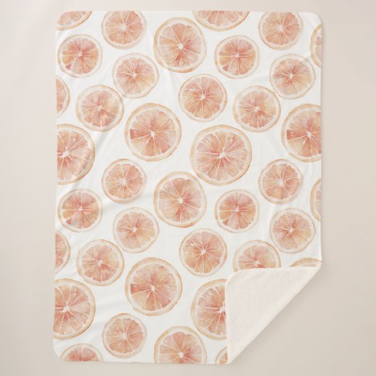 Sommerbrise Grapefruit Pfirsich Sherpadecke (Vorderseite)