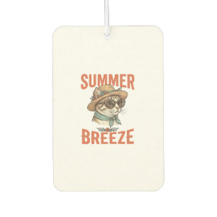 Sommerbrise-Katze Vintage-Stickerei-Shirt-Design_1 Autolufterfrischer