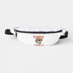 Sommerbrise-Katze Vintage-Stickerei-Shirt-Design_1 Bauchtasche