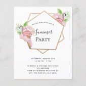 Sommerbudget Party pink flamingo Einladung Flyer (Vorne)