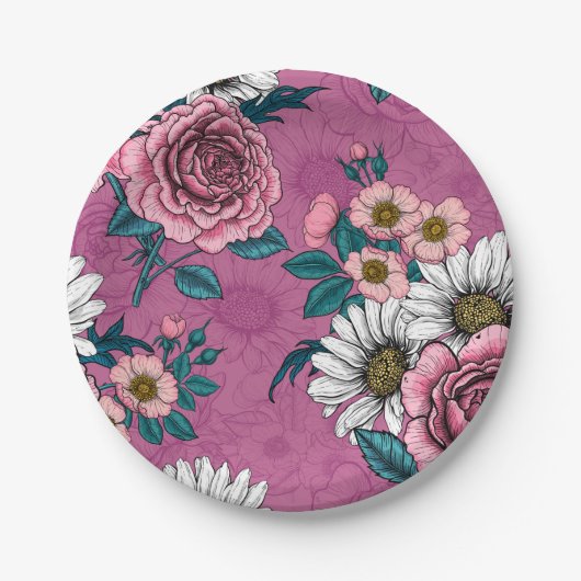 Sommerbukets 2 pappteller (Vorderseite)