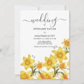 Sommerbukett goldene Narzissen Blume Hochzeit Einladung (Vorderseite)
