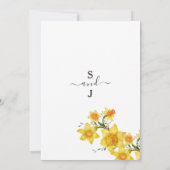 Sommerbukett goldene Narzissen Blume Hochzeit Einladung (Rückseite)