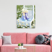 Sommerbukett in lila Sneakers Leinwanddruck (Insitu (Wohnzimmer))