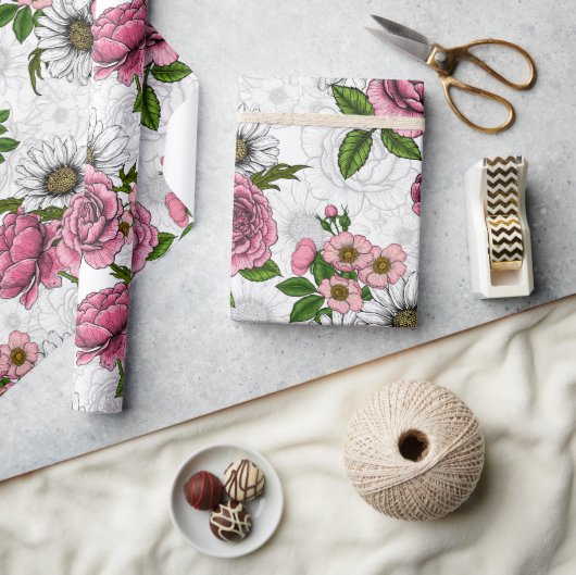 Sommerbuquets Geschenkpapier (Basteln)