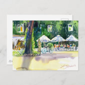 Sommercafé im Stadtgarten. Odesa Art Postcard Postkarte (Vorne/Hinten)