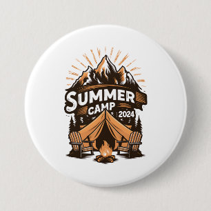 Sommercamp 2024 Sommer Camping Urlaub Matching  Button