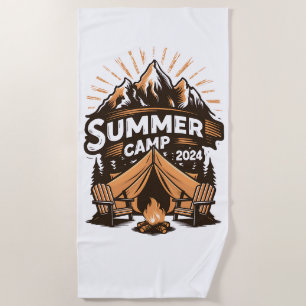 Sommercamp 2024 Sommer Camping Urlaub Matching  Strandtuch