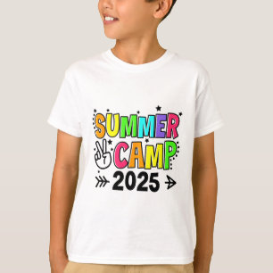 Sommercamp 2025 Camping Lagerfeuer Sommerferien T-Shirt