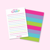 Sommercamp Rustikalisches Holz Rosa Mädchen-Brief-