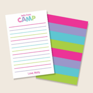 Sommercamp Rustikalisches Holz Rosa Mädchen-Brief-