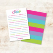 Sommercamp Rustikalisches Holz Rosa Mädchen-Brief-