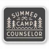 Sommercampberater Vintager ästhetischer Schwarz Aufkleber (Vorderseite)