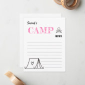 Sommercampnachrichten von Kindern Spaß modern mini Mitteilungskarte (Vorderseite/Rückseite Beispiel)