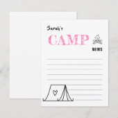 Sommercampnachrichten von Kindern Spaß modern mini Mitteilungskarte (Vorne/Hinten)