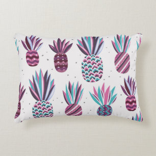 Sommercamps: Ananas Muster, farbenfrohe Punkte Dekokissen