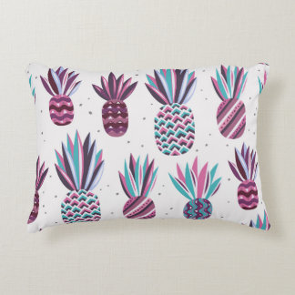 Sommercamps: Ananas Muster, farbenfrohe Punkte Dekokissen
