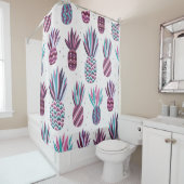 Sommercamps: Ananas Muster, farbenfrohe Punkte Duschvorhang (Beispiel)