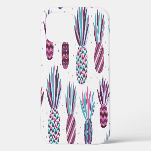 Sommercamps: Ananas Muster, farbenfrohe Punkte iPhone 12 Hülle